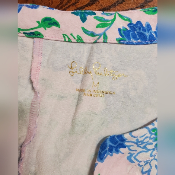 Lilly Pulitzer Women's Sophiletta Dress Cay To My Heart UPF 50+ Blue & Pink Sz M - Picture 10 of 13